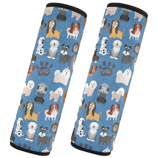 2-Pack Cute Dog Car Seat Belt Covers – Soft Shoulder Pads for Pet Lovers