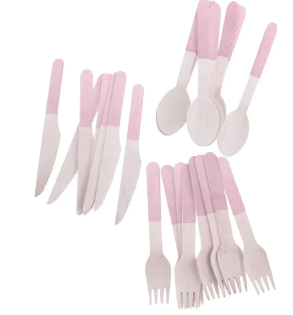 Eco-Friendly Wooden Cutlery Set – Reusable Bamboo Travel Utensils